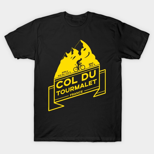 Col Du Tourmalet- Road Cycling T-Shirt by Dreamy Panda Designs